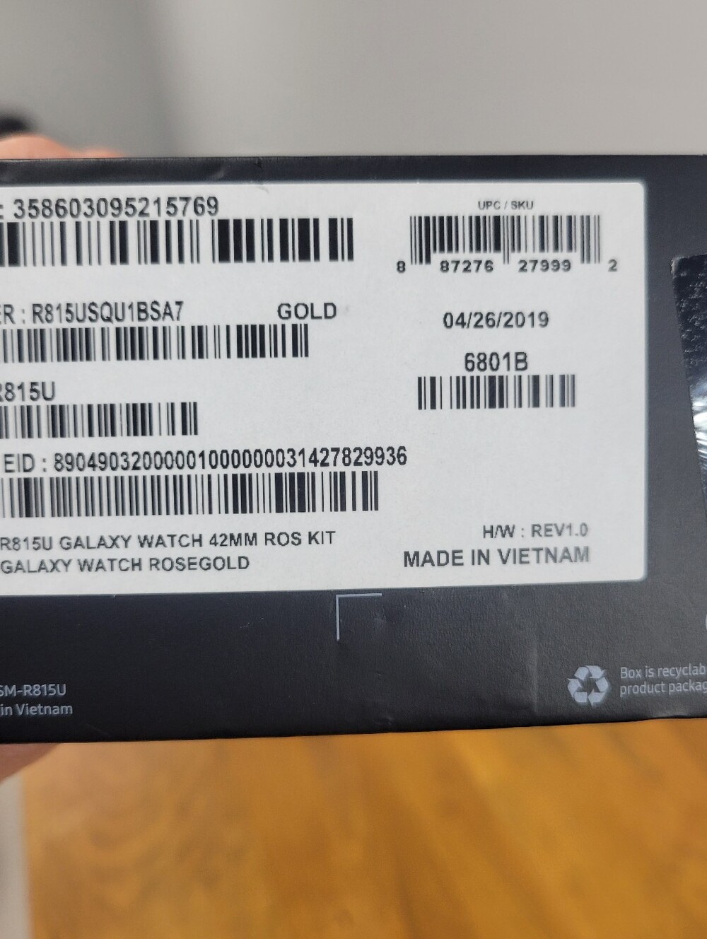 Samsung Galaxy Watch SM-R815U Rose Gold 42mm Good Condition w/ 7 Bands - Picture 8 of 9